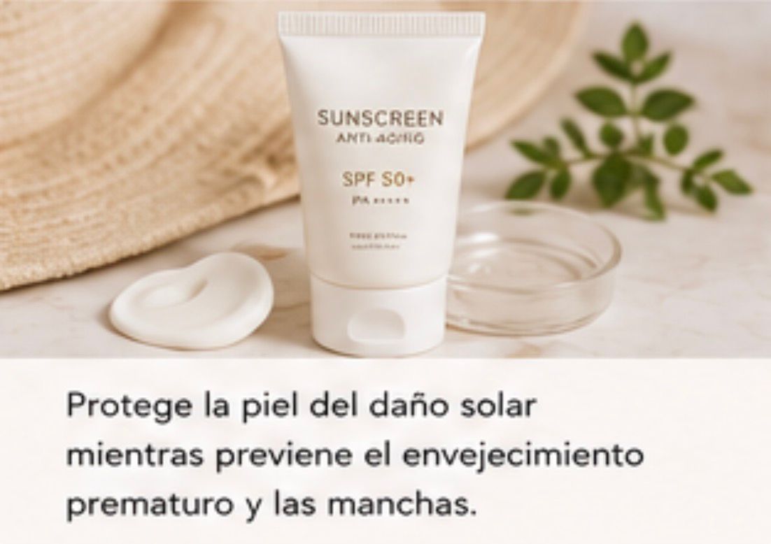 Protector solar antiedad